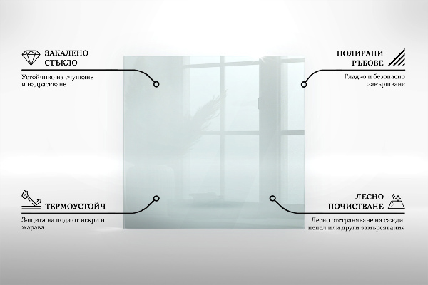 Vloerplaat voor houtkachel 120x80 cm