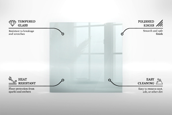 Onderplaat kachel 125x50 cm