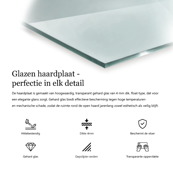 Vloerplaat voor houtkachel 60x40 cm