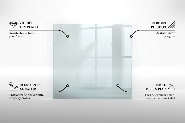 Vloerplaat voor houtkachel 60x40 cm