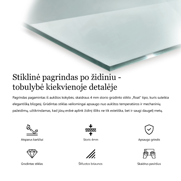 Vloerplaat voor houtkachel 80x60 cm