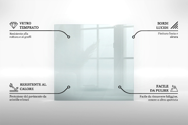 Vloerplaat voor houtkachel 80x60 cm