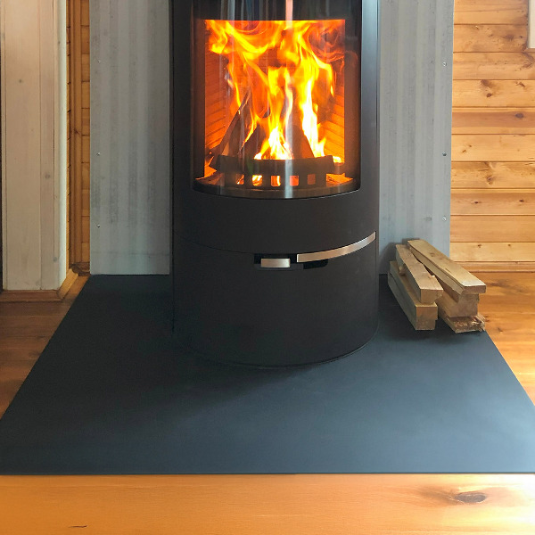 Kachel vloerplaat uit zwart staal 100x80 cm