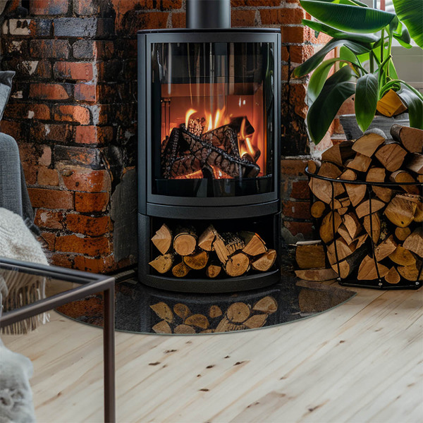 Vloerplaat voor houtkachel Natuursteen textuur