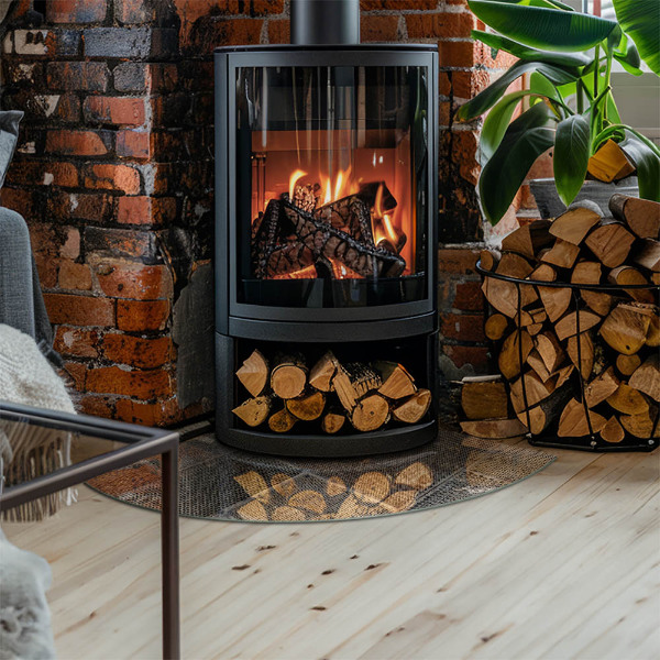 Plaat voor onder kachel Geperforeerd plaatpatroon