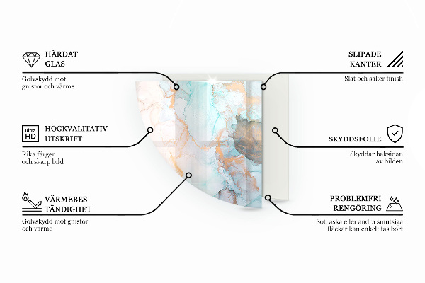 Plaat voor onder kachel Abstract textuurpatroon