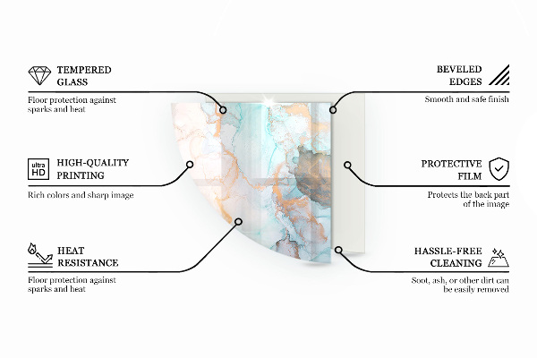 Vloerplaat voor houtkachel Abstract textuurpatroon