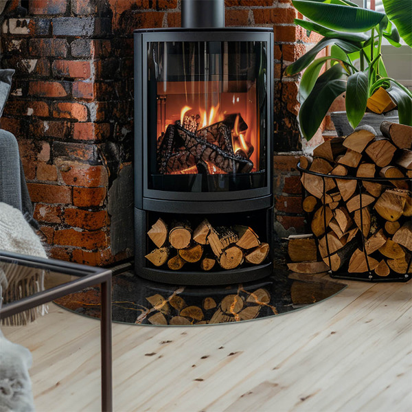 Vloerplaat openhaard Elegant marmer met aderen