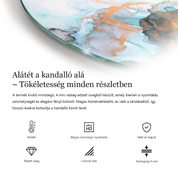 Plaat voor onder kachel Abstract marmerpatroon