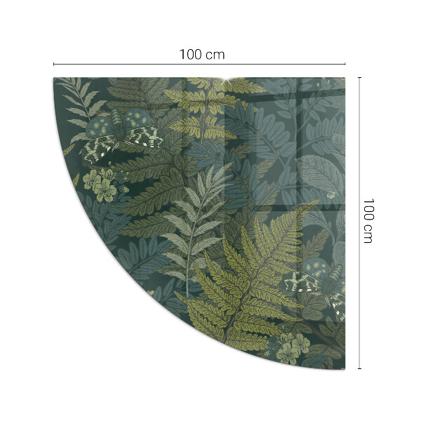 Vloerplaat voor houtkachel Plantenmotieven met vlinders