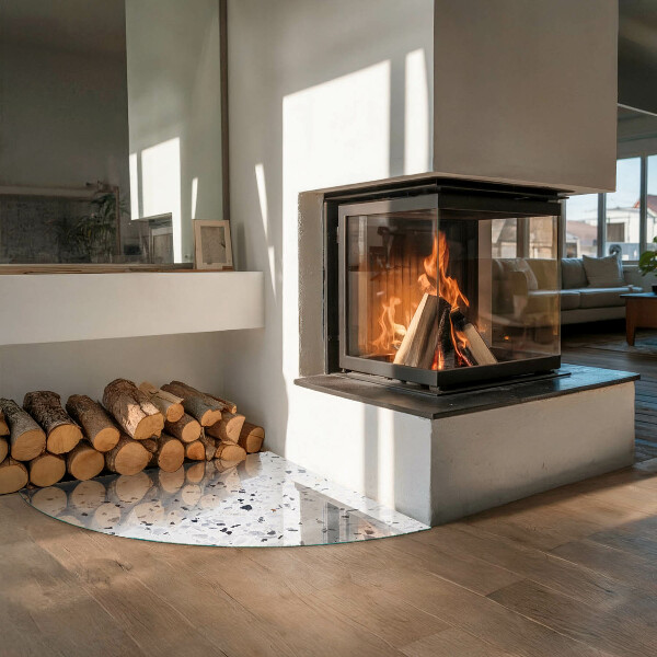 Vloerplaat openhaard Steenpatroon met deeltjes