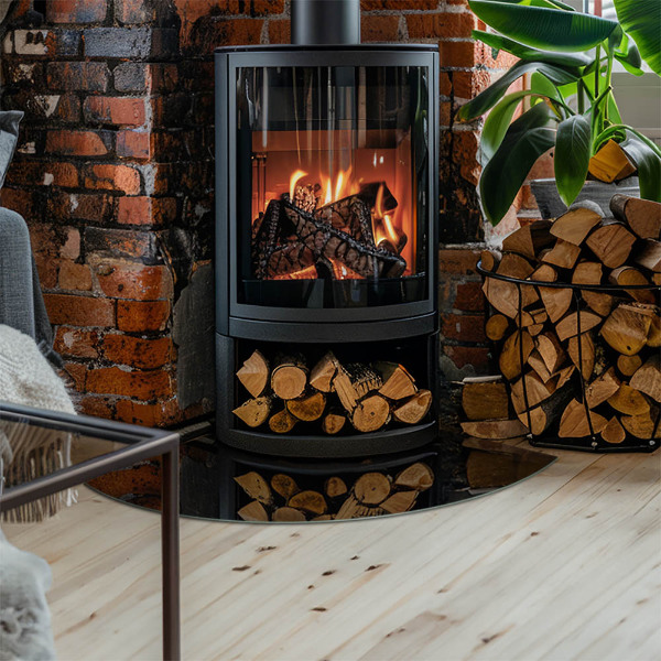 Vloerplaat openhaard Kleur Zwart