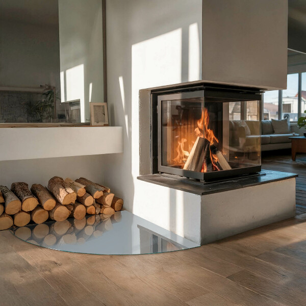 Vloerplaat voor houtkachel Kleur Grijs