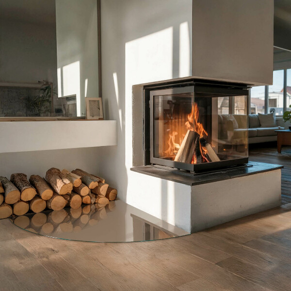 Vloerplaat voor houtkachel Kleur Bruin