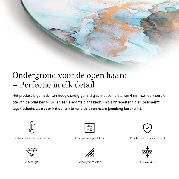 Vloerplaat voor houtkachel Kleur Grijs