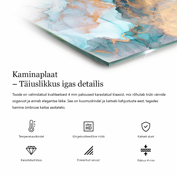 Vierkante vloerplaat voor houtkachel Abstract geometrisch patroon