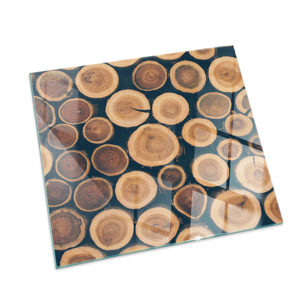 Vierkante kachel vloerplaat Doos met gesneden hout