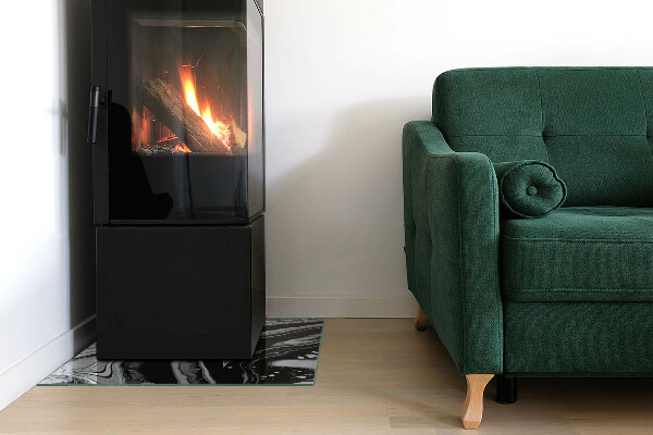 Vierkante vloerplaat voor kachel Abstracte golven en lijnen