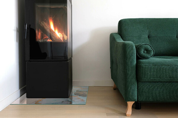 Vierkante vloerplaat voor kachel Abstract vloeibaar patroon