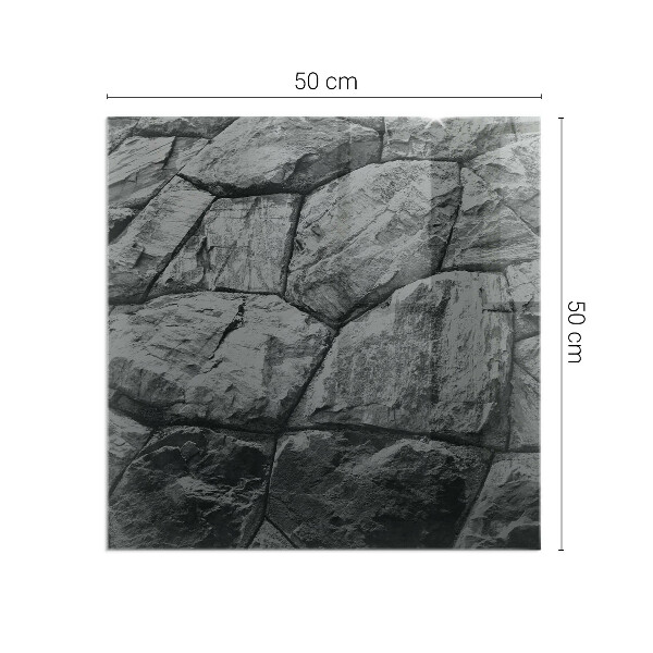 Vierkante vloerplaat voor houtkachel Natuursteenpatroon