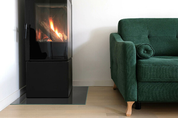 Vierkante vloerplaat voor houtkachel Kleur grijsbruin