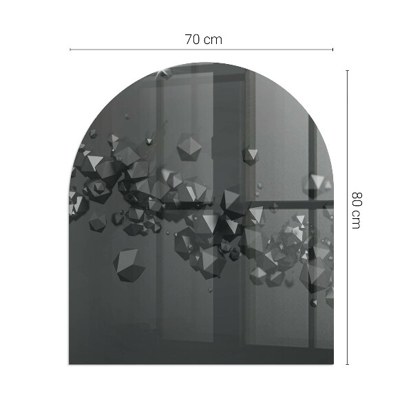 Halfovale vloerplaat openhaard Abstracte wolk van vaste stoffen