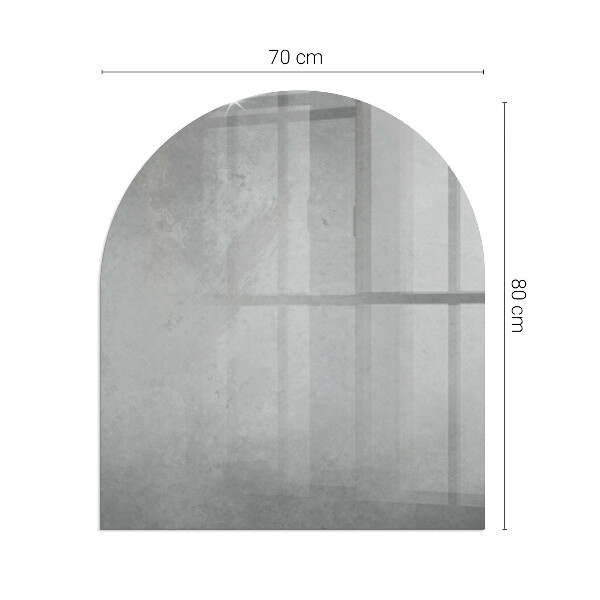 Halfovale vloerplaat openhaard Betontextuur met effect