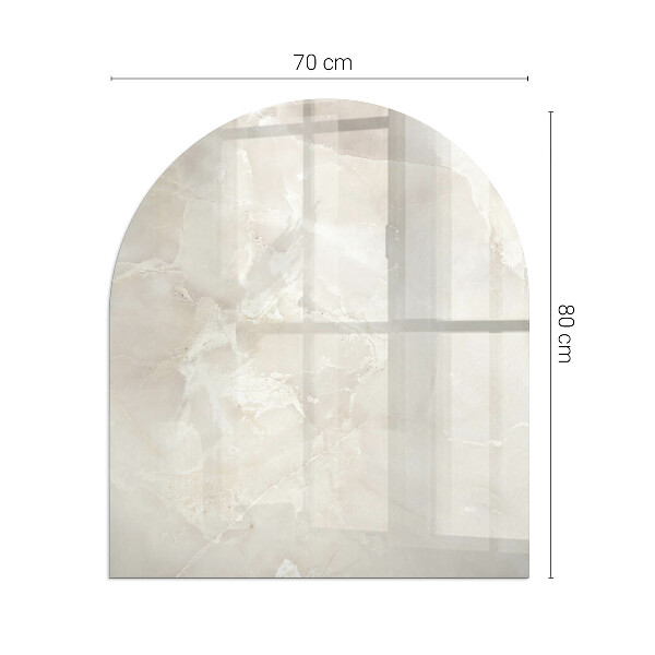 Halfovale vloerplaat openhaard Natuurlijk marmerpatroon