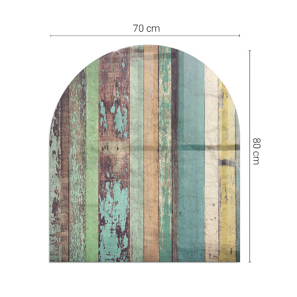 Halfovale vloerplaat openhaard Planken in verschillende tinten