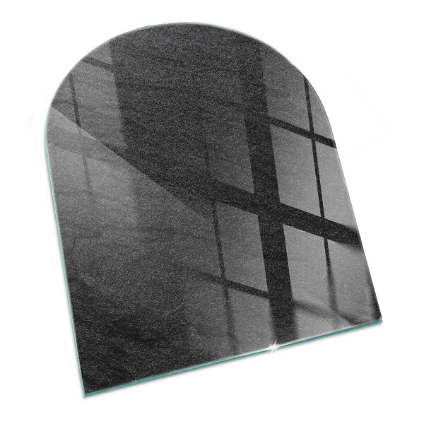 Halfovale plaat voor onder kachel Steenoppervlaktetextuur