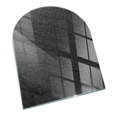 Halfovale plaat voor onder kachel Steenoppervlaktetextuur