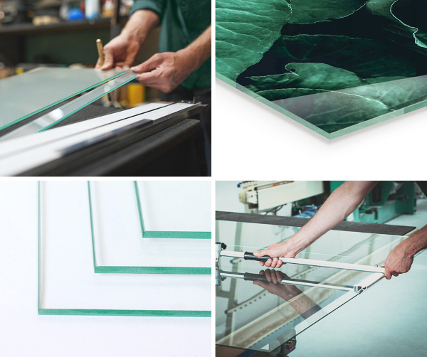 Halfovale vloerplaat openhaard 3D geometrisch patroon