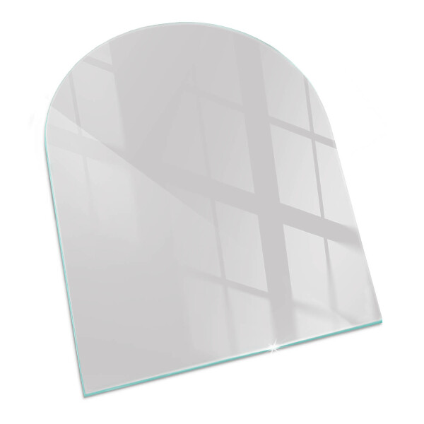 Halfovale plaat voor onder kachel Kleur Grijs