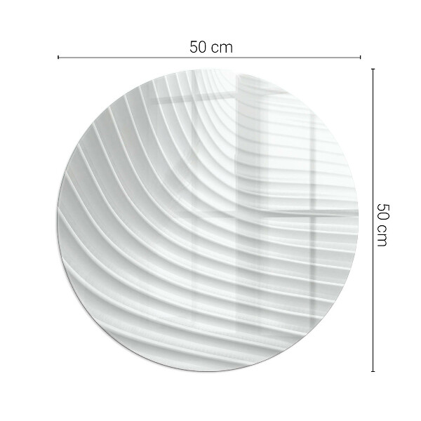 Ronde plaat onder houtkachel Golven van delicate lijnen