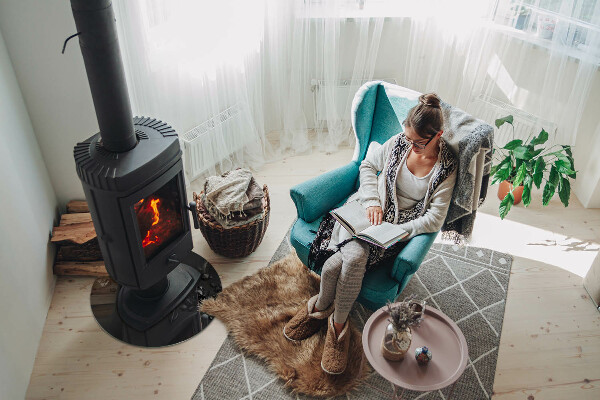 Ronde onderplaat kachel Abstracte wolk van vaste stoffen