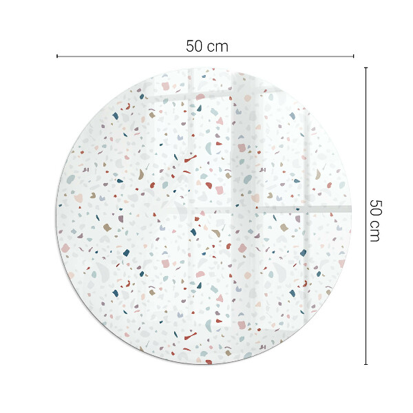 Ronde plaat onder houtkachel Patroon met kleine vormen