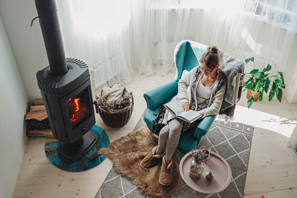 Ronde plaat voor onder houtkachel Abstract organisch patroon