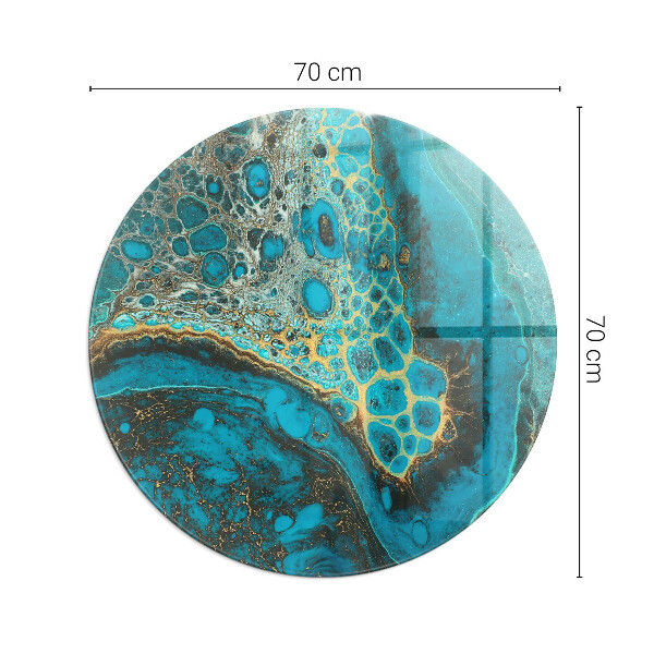 Ronde plaat voor onder houtkachel Abstract organisch patroon