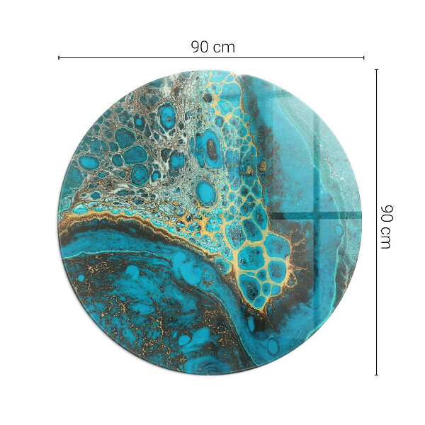 Ronde plaat voor onder houtkachel Abstract organisch patroon