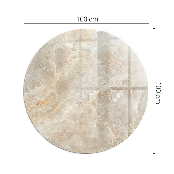Ronde plaat onder houtkachel Natuursteenpatroon