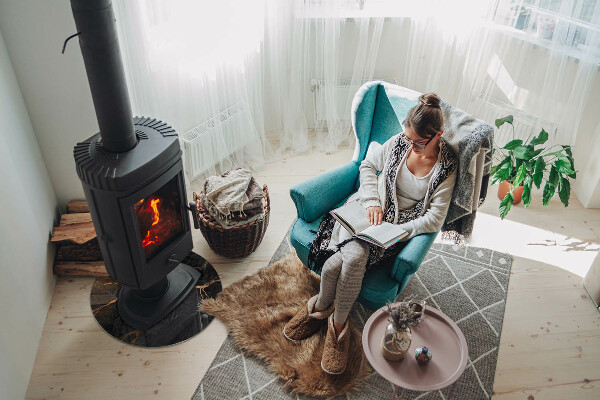 Ronde plaat voor onder houtkachel Elegant marmer met aderen