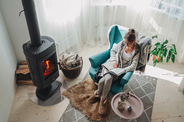 Ronde onderplaat kachel Kleur Lichtbruin