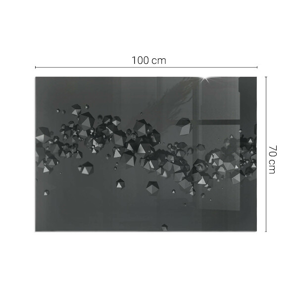 Rechthoekige vloerplaat voor houtkachel Abstracte wolk van vaste stoffen