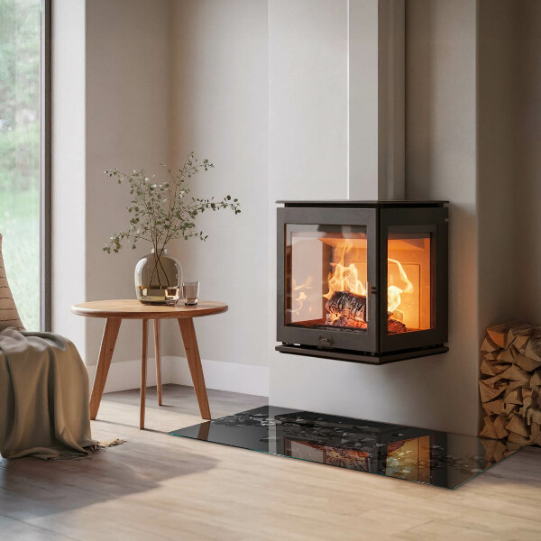 Rechthoekige vloerplaat voor houtkachel Abstracte wolk van vaste stoffen