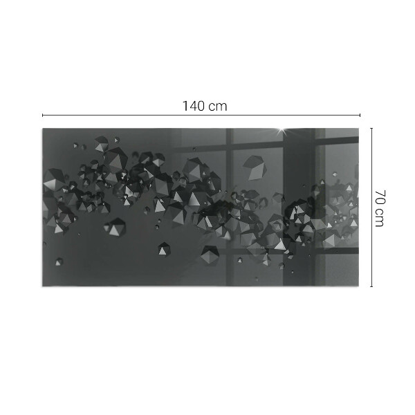 Rechthoekige vloerplaat voor houtkachel Abstracte wolk van vaste stoffen