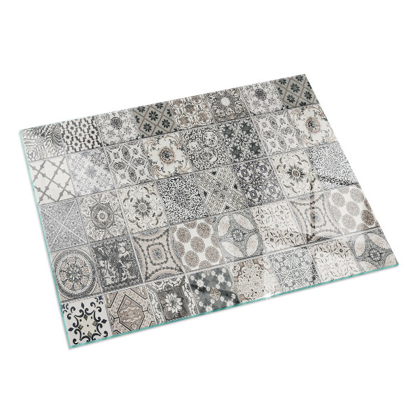 Rechthoekige vloerplaat voor kachel Decoratieve tegelpatronen