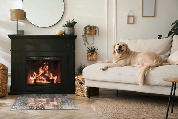 Rechthoekige vloerplaat voor kachel Decoratieve tegelpatronen