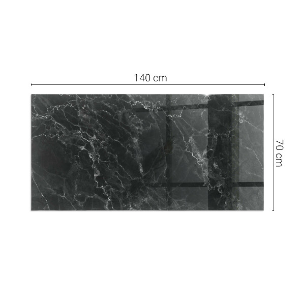 Rechthoekige vloerplaat voor kachel Elegant marmerpatroon