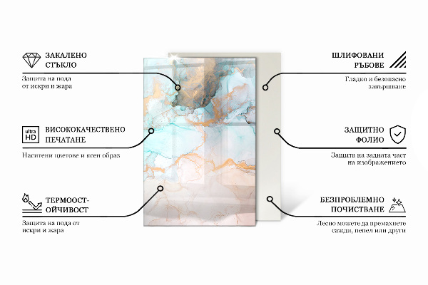 Rechthoekige vloerplaat voor houtkachel Abstract textuurpatroon