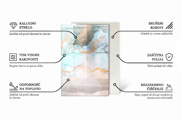 Rechthoekige vloerplaat voor houtkachel Abstract textuurpatroon